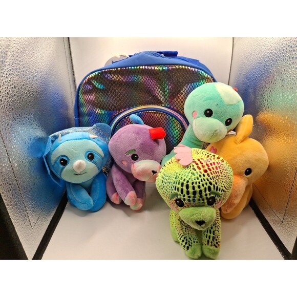 Pomkinz Pet Pals Plush Stuffed Animals with Carrying Case - Picture 1 of 7